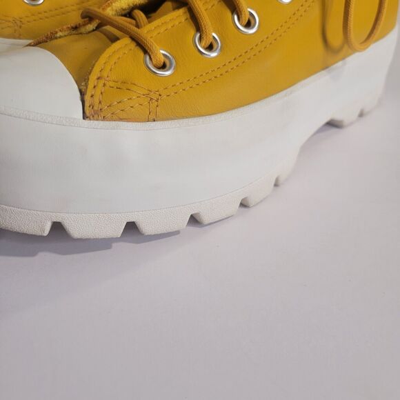 Converse Chuck Taylor All Star Lugged leather High Gold Dart sz 8. Yellow... - Picture 6 of 12